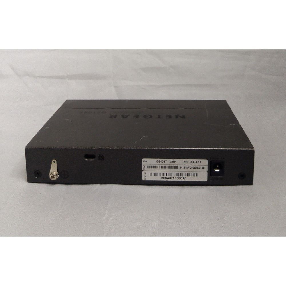 NETGEAR PROSAFE SMART GS108TV2 SWITCH 8 port