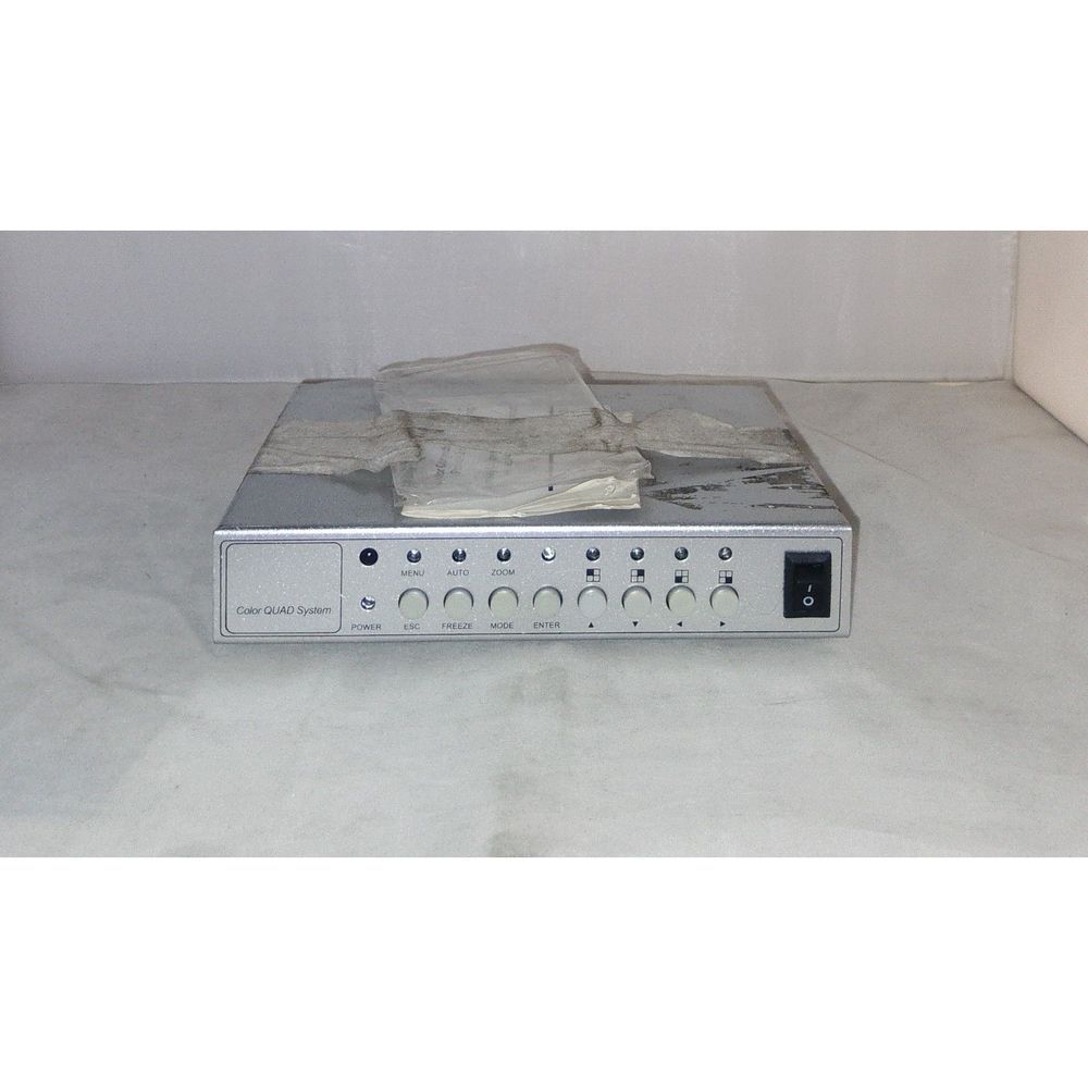 4-Channel Mini Quad Video Processor with IR Remote + Multi-View Screen