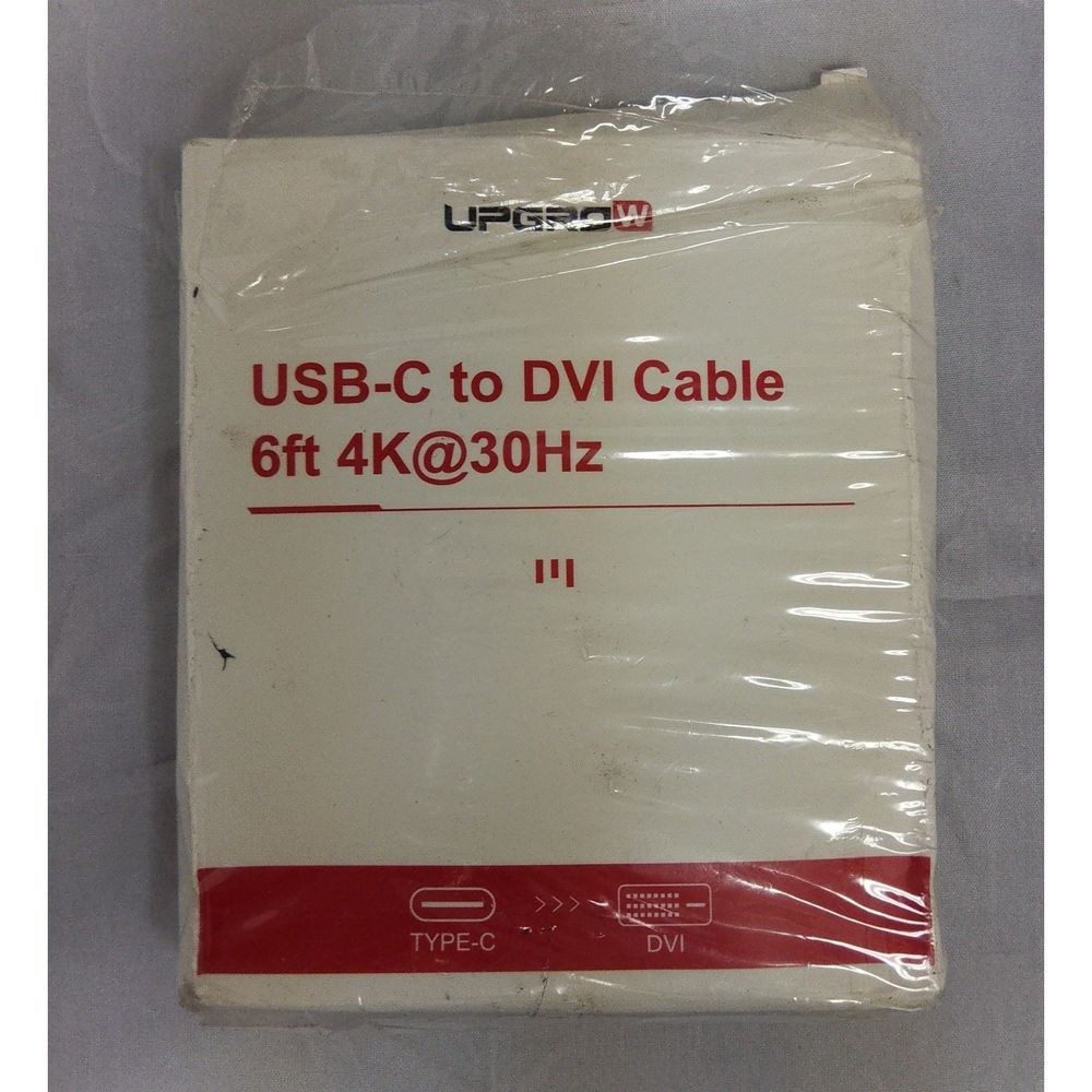 UPGROW USB-C to DVI Cable Adapter 4K@30Hz to DVI 6ft@30Hz