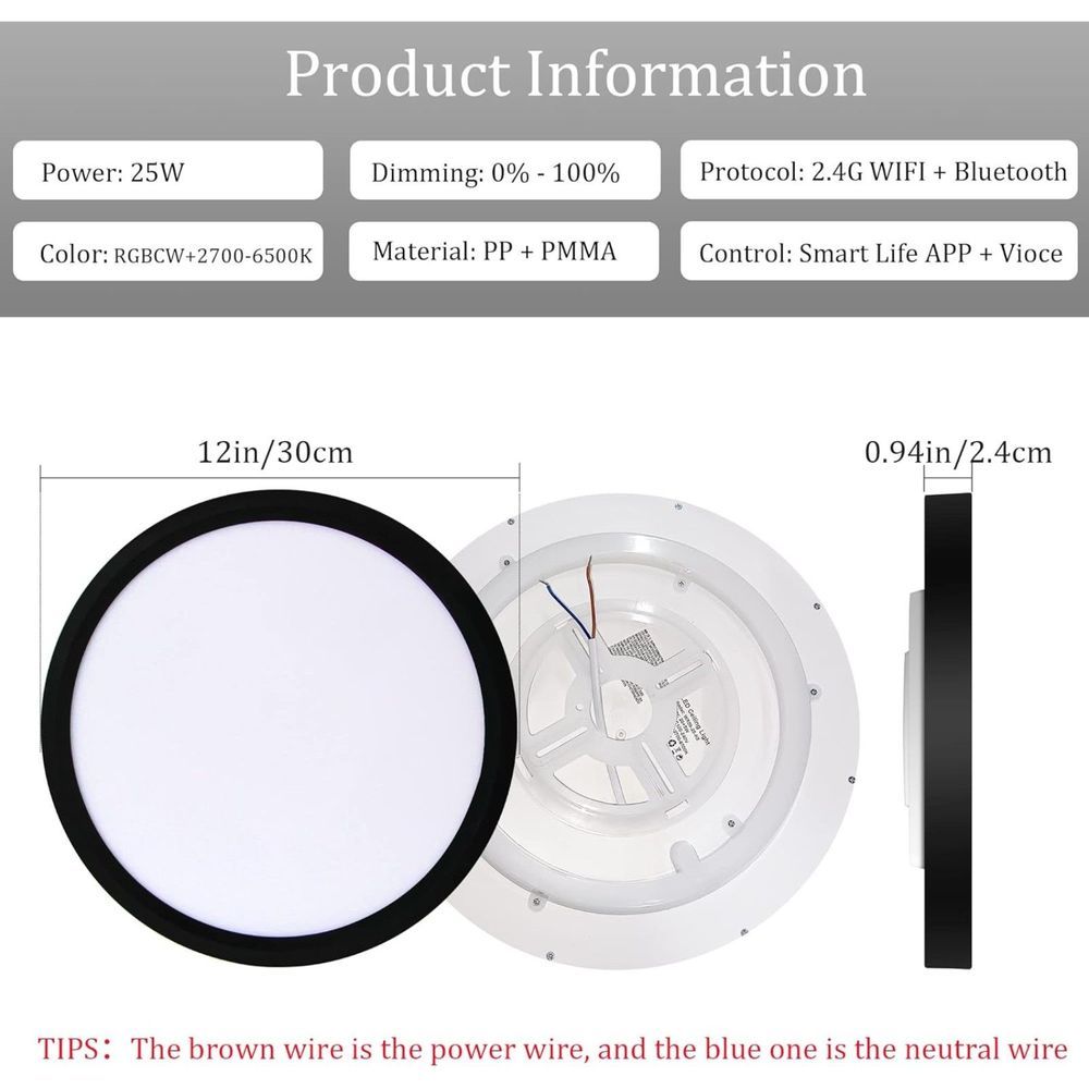 Novelux WiFi smart ceiling light compatible with google assistance/amazon alexa