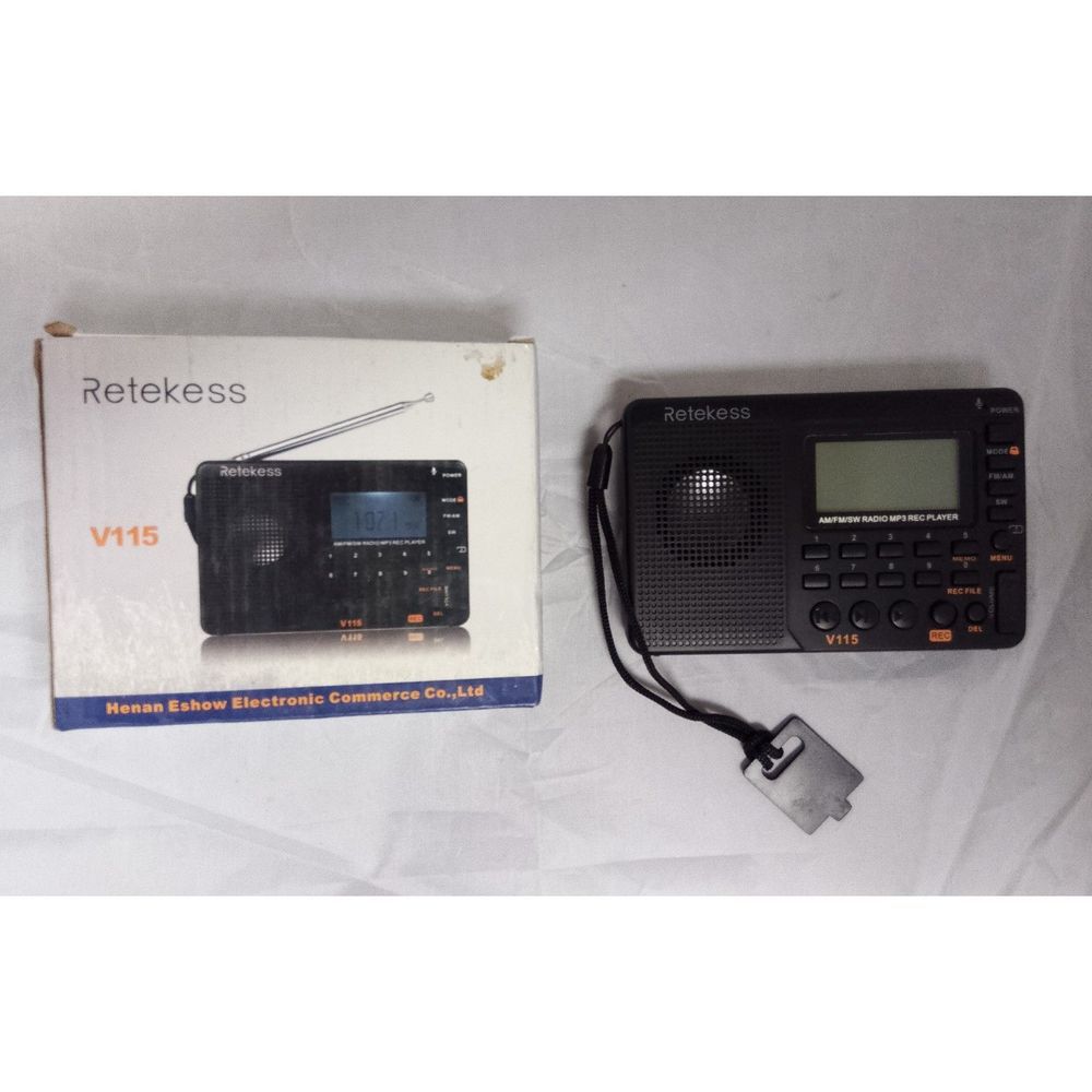 Retekess V115 Portable Digital Radio AM/FM/SW+Recorder+MP3 Player+bass sound