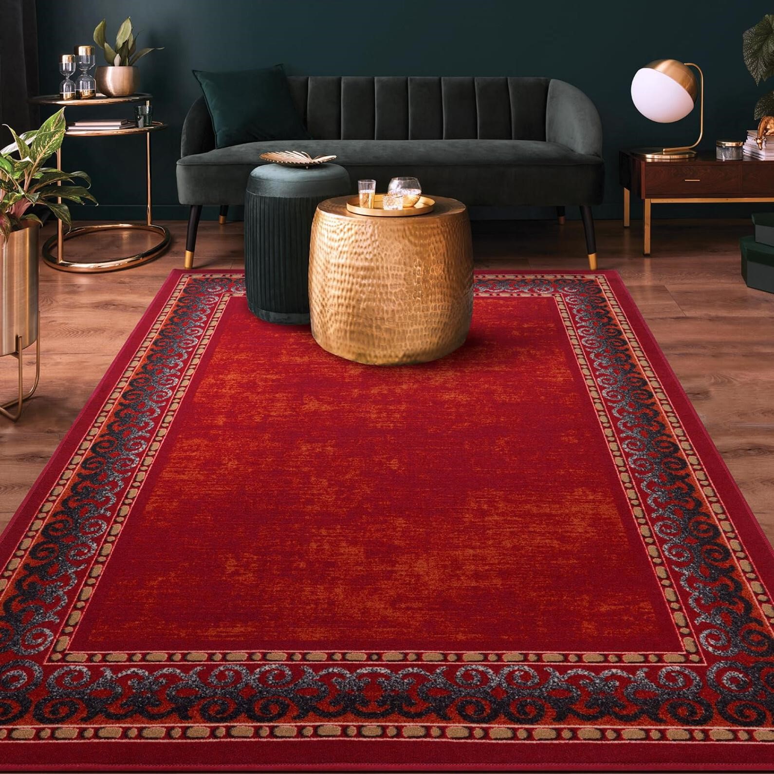 Antep Rugs Alfombras Bordered Modern 4x6 Non-Slip