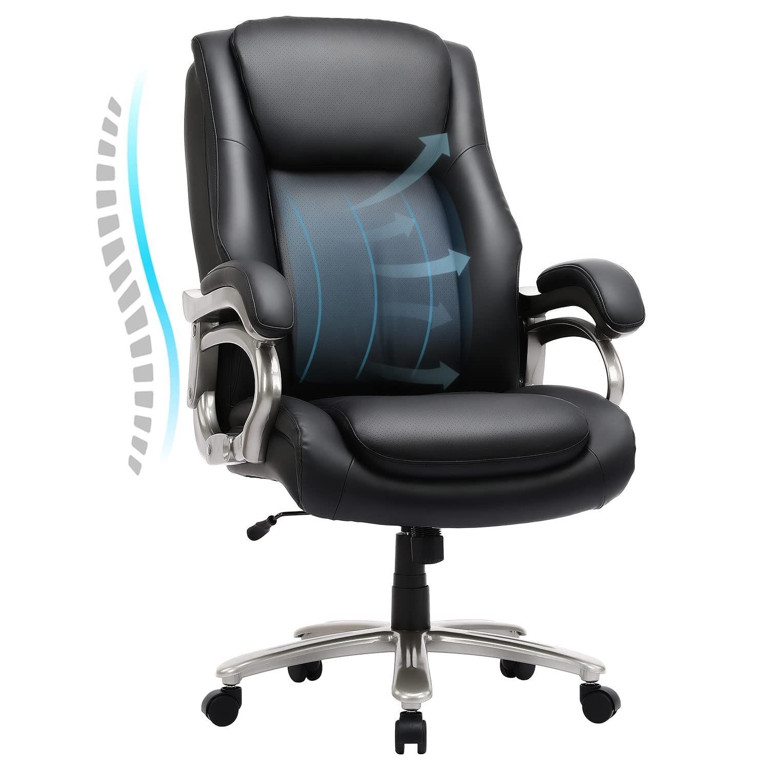 COLAMY Big & Tall Office Chair 400lbs Wide Seat