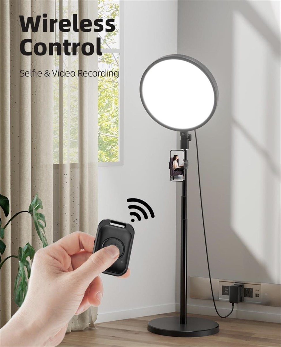 Ring Light with Stand and Phone Holder Kit