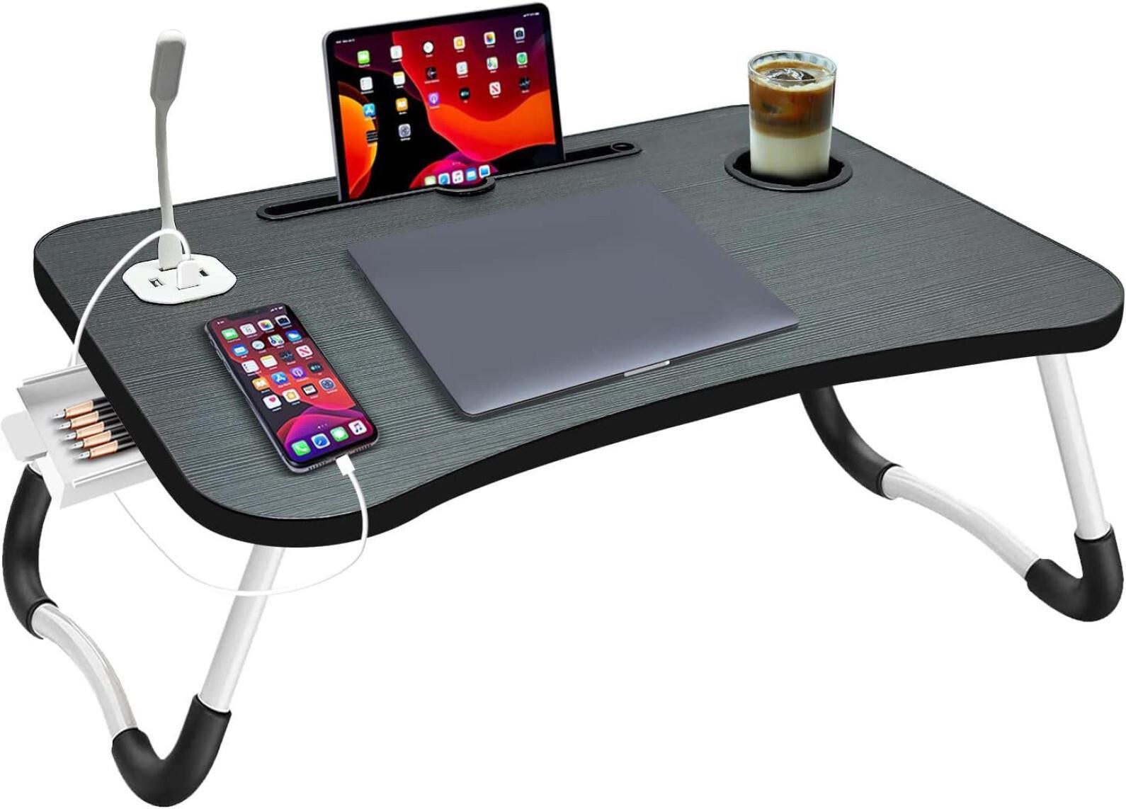 Royacon Laptop Bed Desk, Folding Lap Desk with Cup