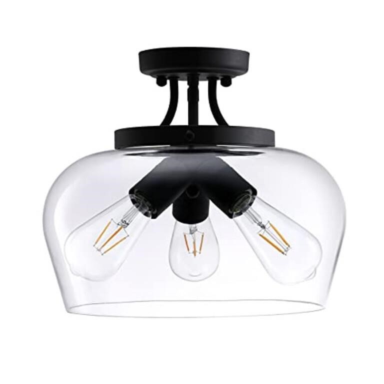 VONLUCE Modern Industrial Semi Flush Mount Ceilin