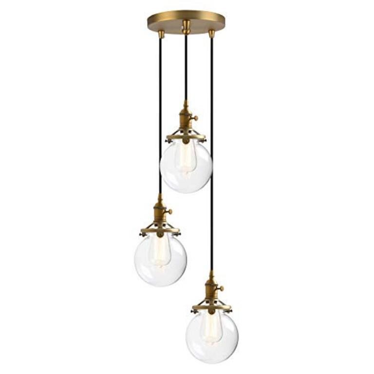 Phansthy 3-Light Cluster Pendant Lights Stairwell