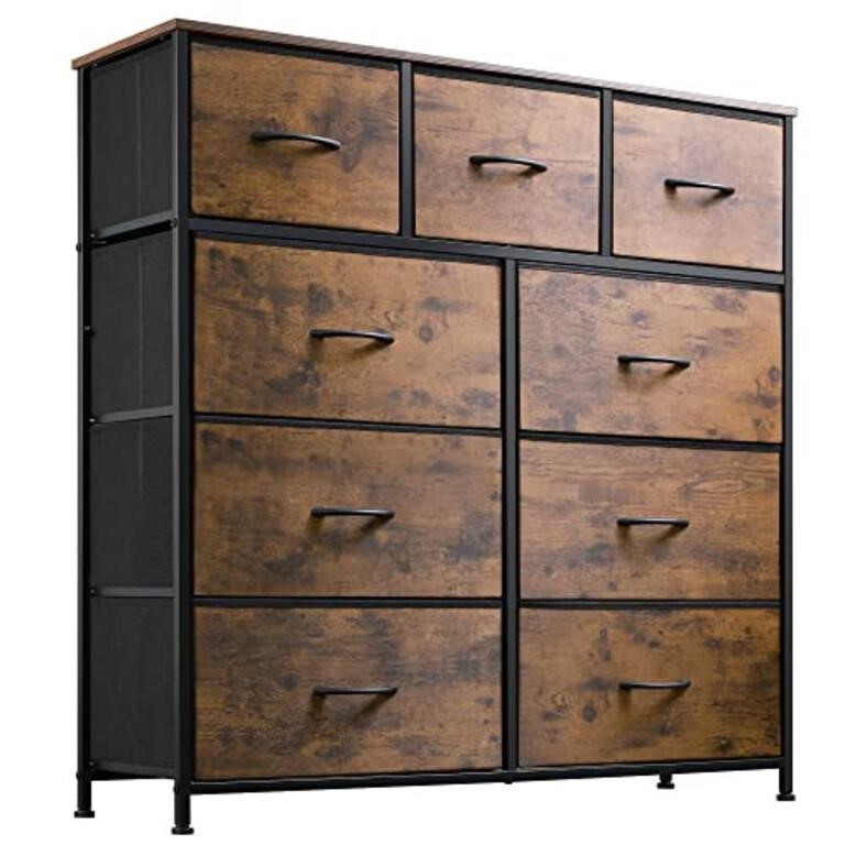 WLIVE 9-Drawer Dresser, Fabric Storage Tower for