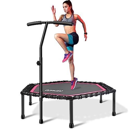 Newan 48'' Fitness Trampoline with Adjustable Han