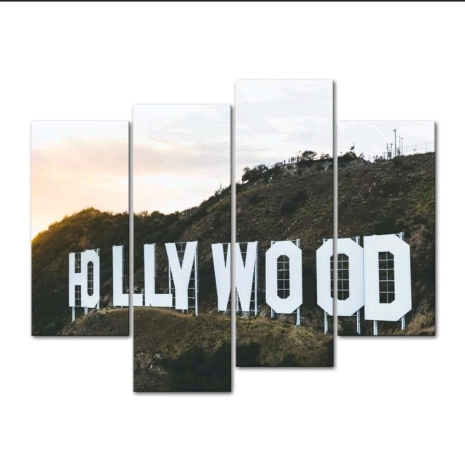 Hollywood Placard Wall Art 4 Pieces